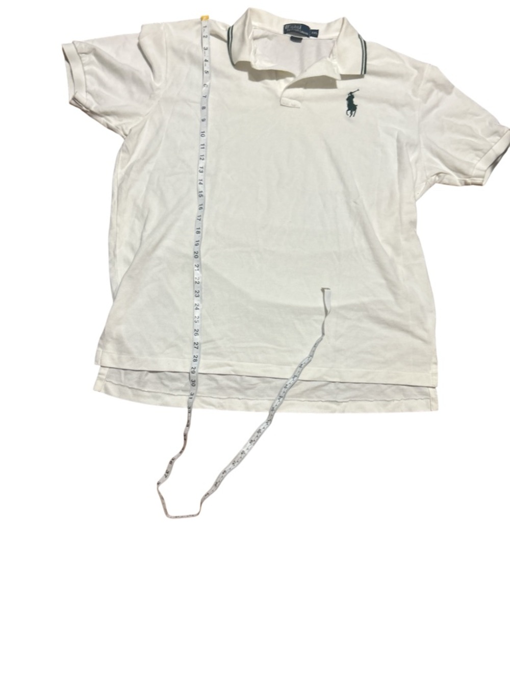 Polo Ralph Lauren Big Pony Polo Shirt XXL White Green Classic Fit Preppy - Picture 5 of 6